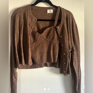 Aritzia cardigan set